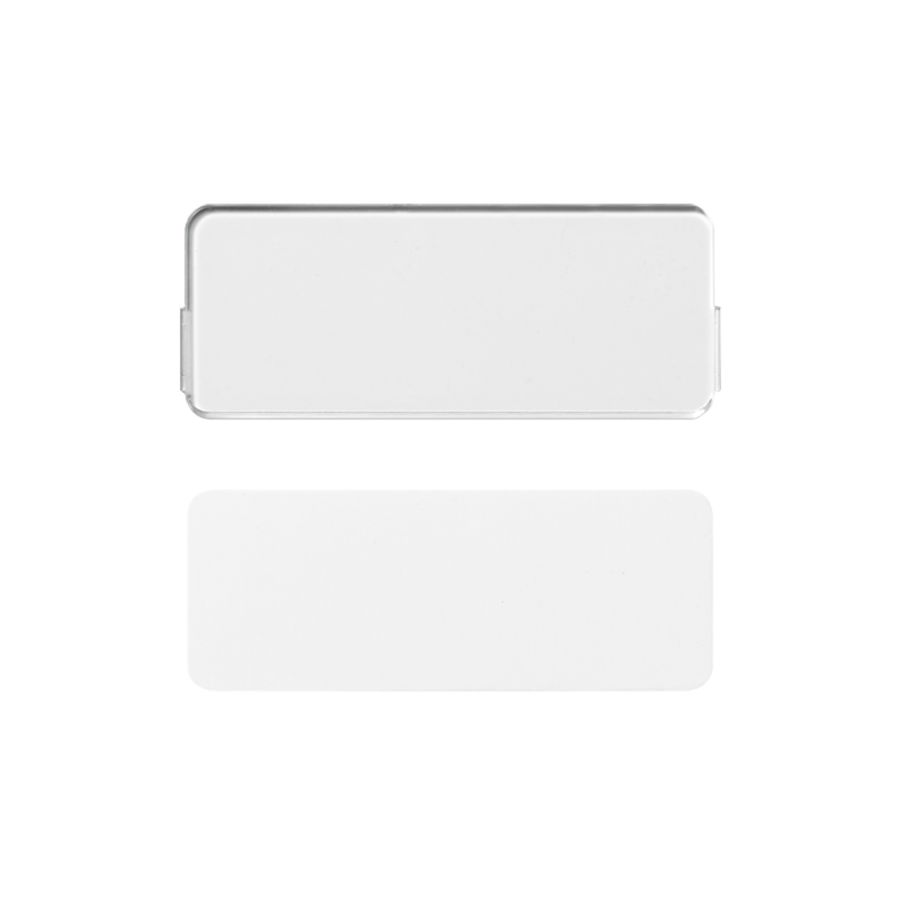 Afdekking plexiglas met tekststrook 23x59mm