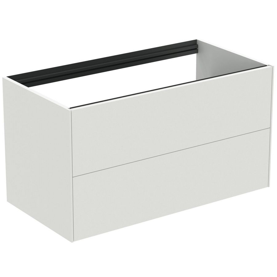 Conca wastafelmeubel 100x50x55cm 2 laden zonder afdekblad matt white