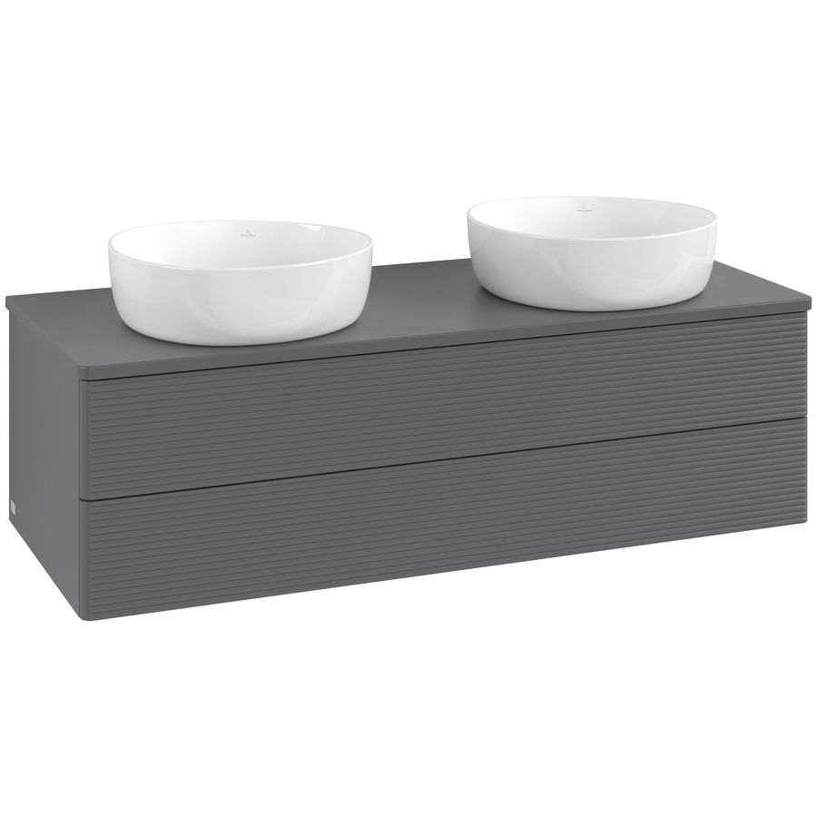 Wastafelonderkast Antao 1200x360x500mm Antr. Matt Lacquer K24110GK