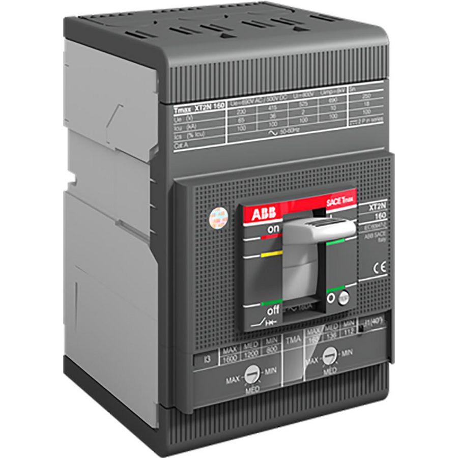 Vermogensschakelaar XT2H 125 MCP Iu=100 3p F F UL/CSA