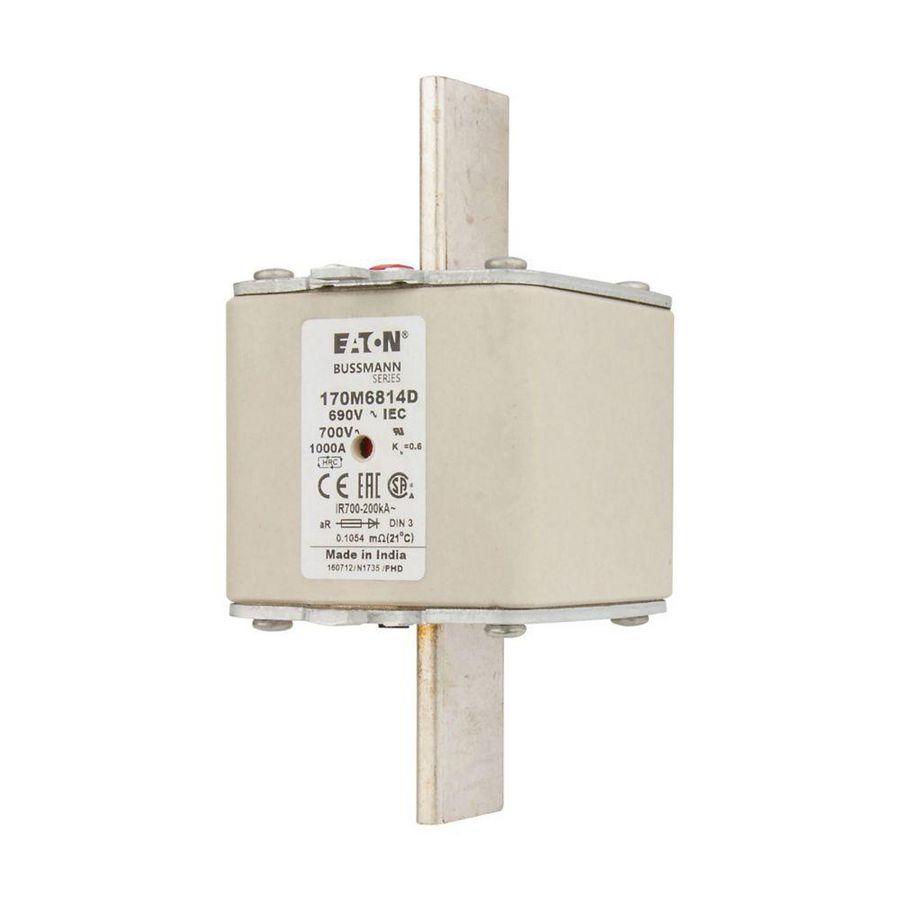 Zekering hoge snelheid 1000A AC 690V 200kA DIN 3 aR DIN IEC