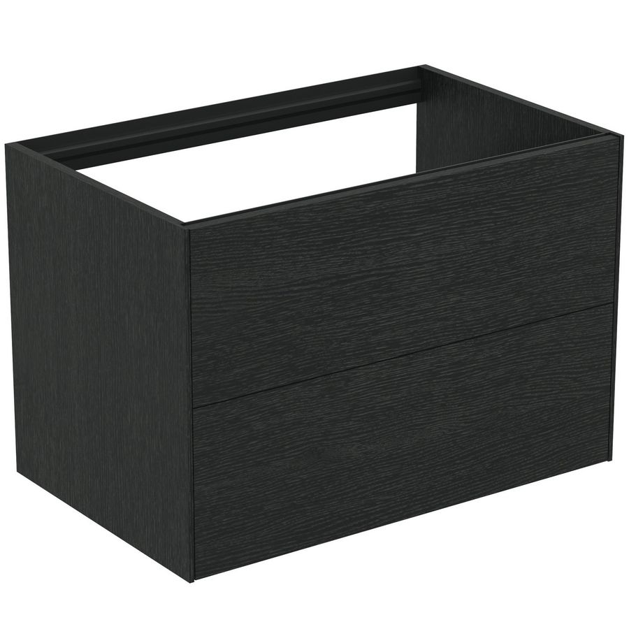 Conca wastafelmeubel 80x50x55cm 2 laden zonder afdekblad smoked oak