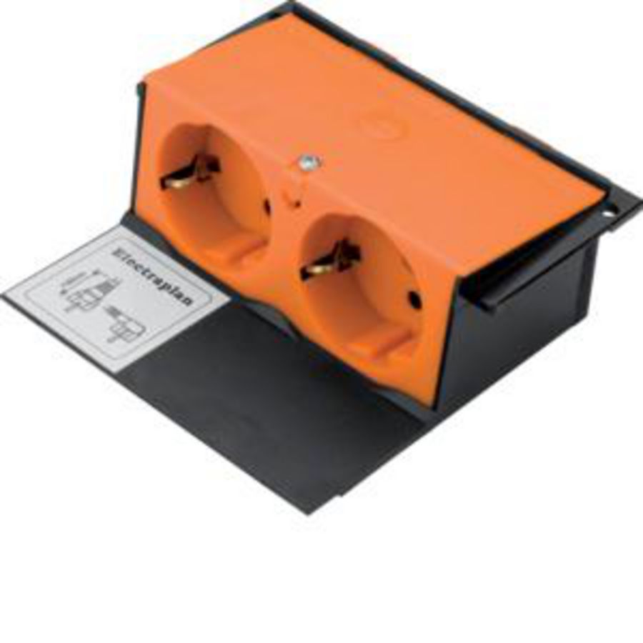 Montagedoos met 2 wcd"s voor KDQ08/KDE04 oranje