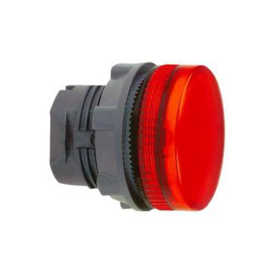 Kop signaallamp 22mm Rond Geribbeld BA9S Rood Harmony XB5