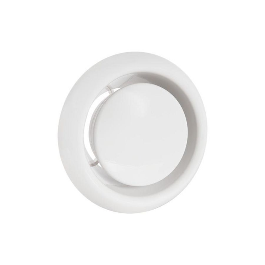 DVLF kunststof afvoerventiel Ø125mm wit