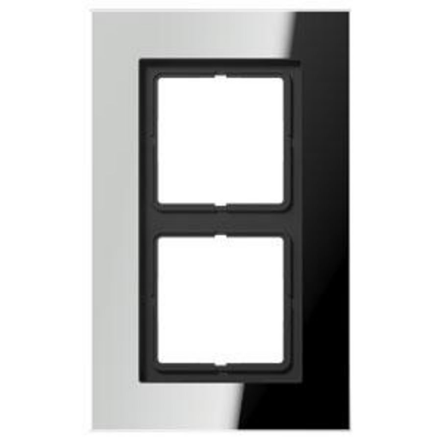 Afdekraam glans chroom 2-voudig LS-plus
