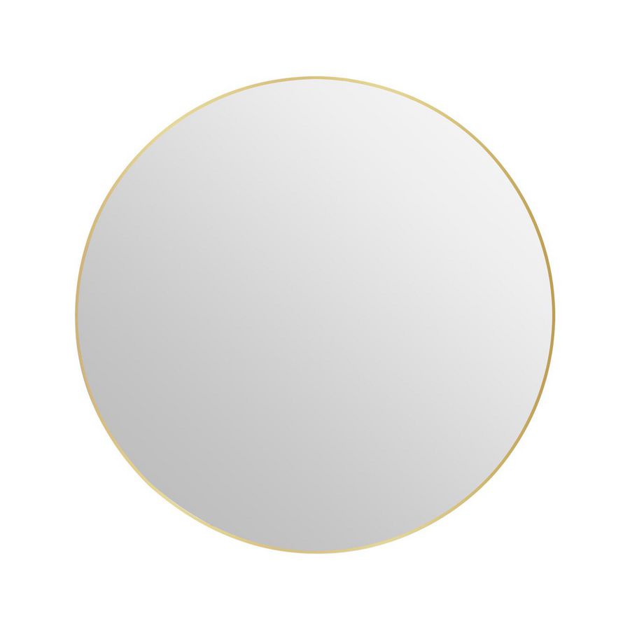 Ronde spiegel met gold alu frame 90 cm zonder verlichting