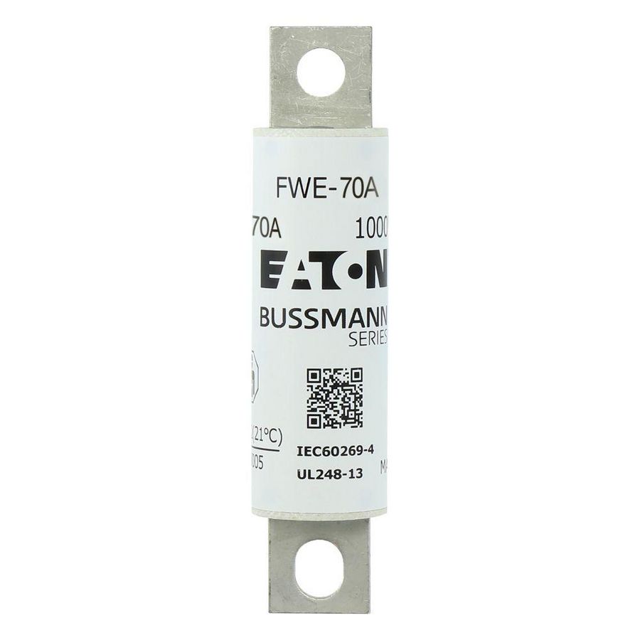 Zekering HRC 1000Vdc IEC/UL 70A aR 25mm Round fu