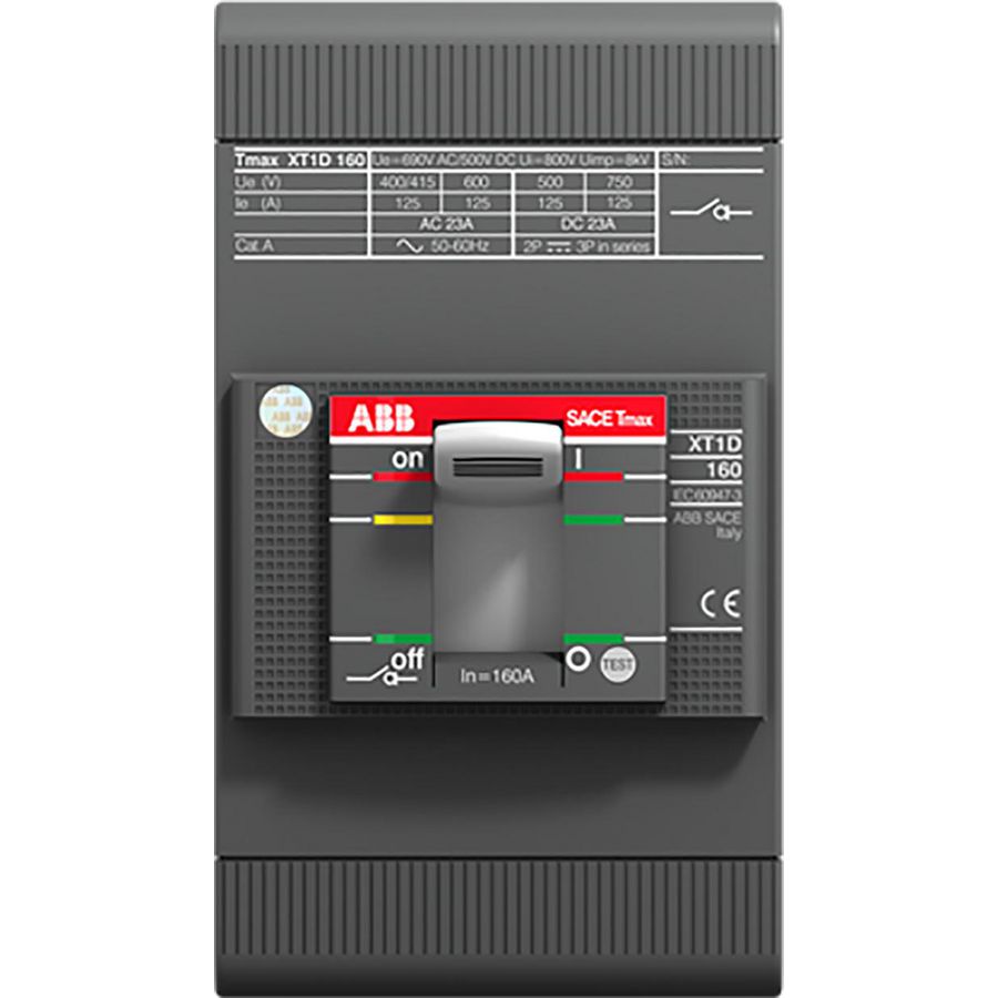 Vermogensschakelaar XT1N-D 125 MCS-UL/CSA Im=1500 3p F F