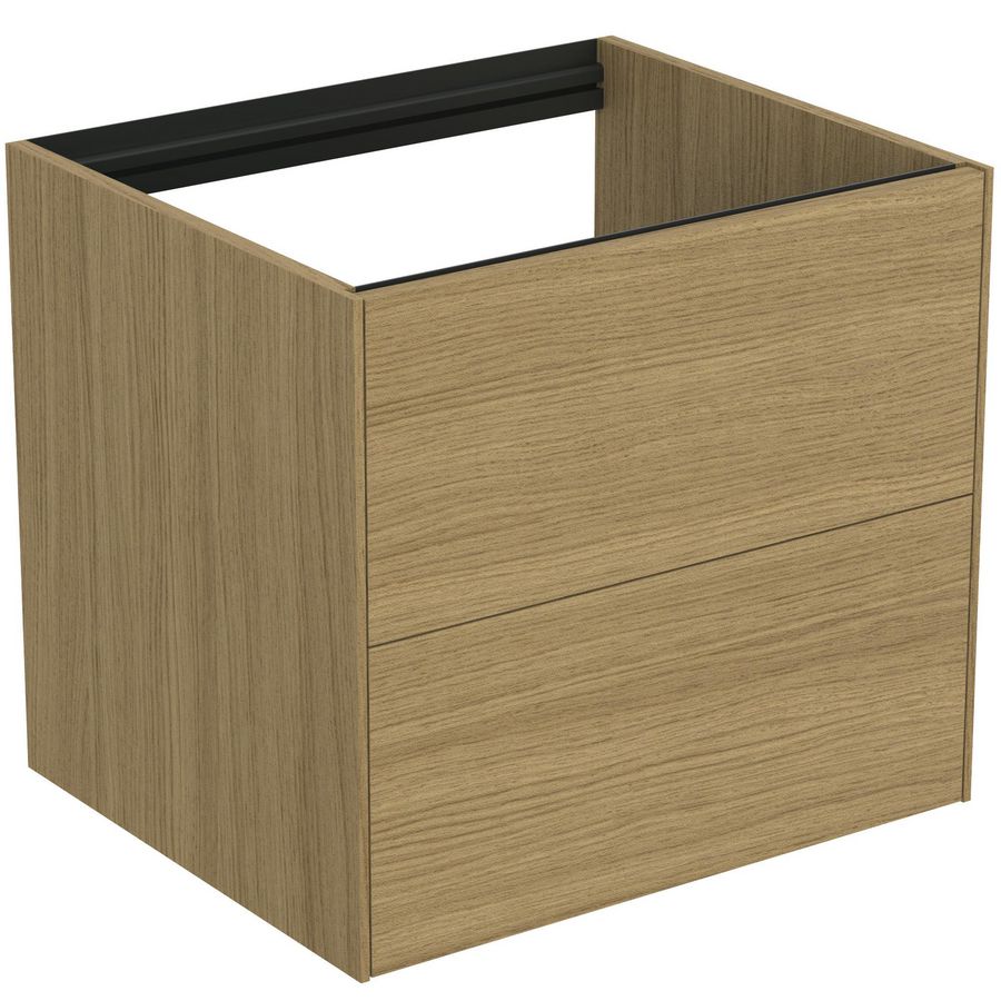 Conca wastafelmeubel 60x50x55cm 2 laden zonder afdekblad light oak