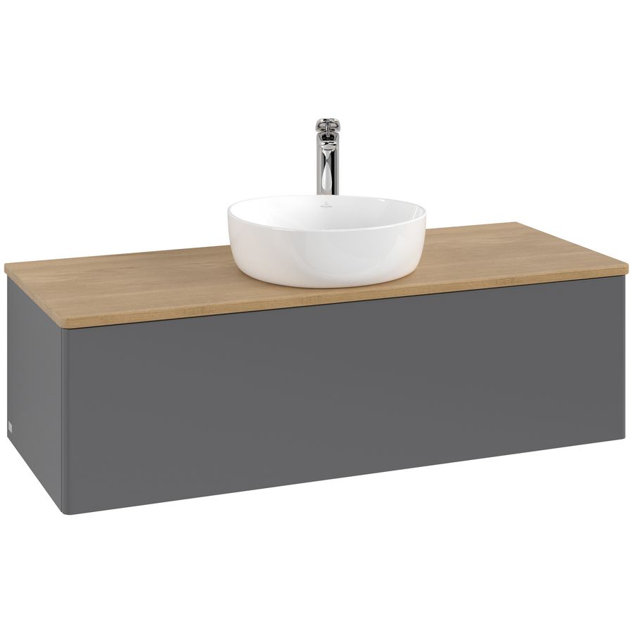 Wastafelonderkast Antao 1200x360x500mm Antr. Matt Lacquer K32051GK