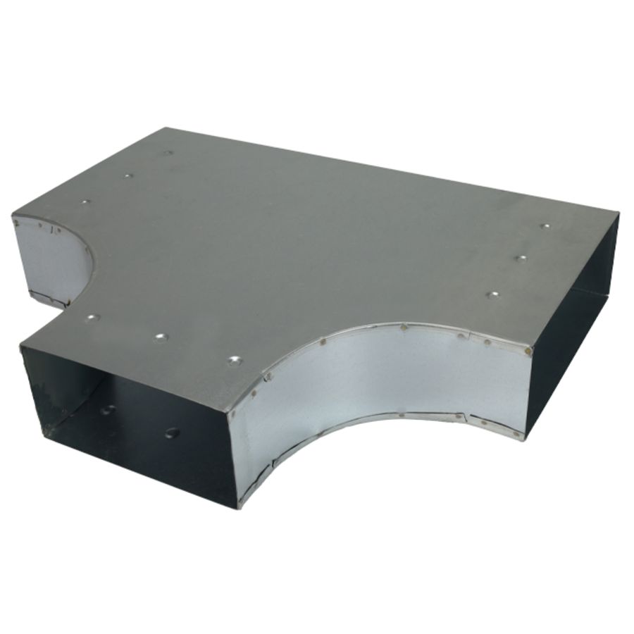 T-stuk 90° 220x80mm - 220x80mm tbv instortkanaal