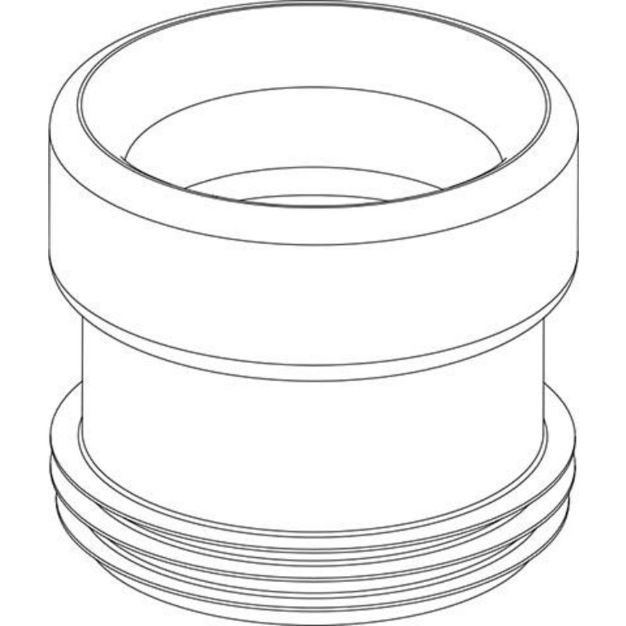 Closetafvoersok no.4 125mm wit