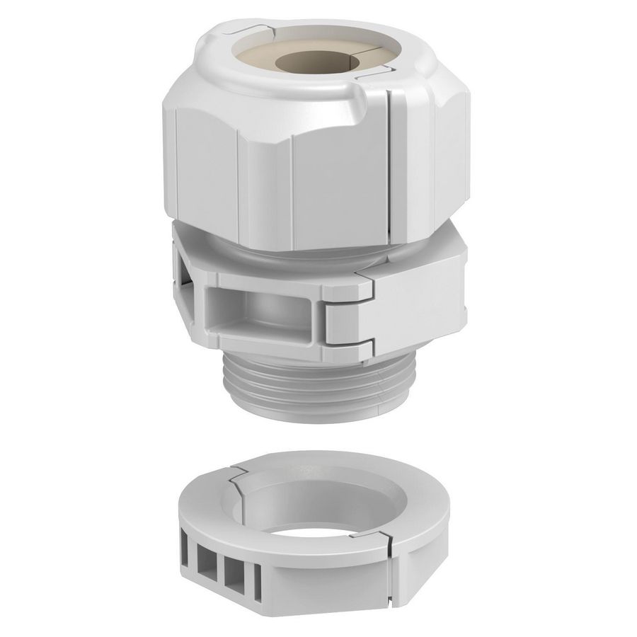 Deelbare Wartel met dichtring 1 kabel M20 lichtgrijs VVE=5