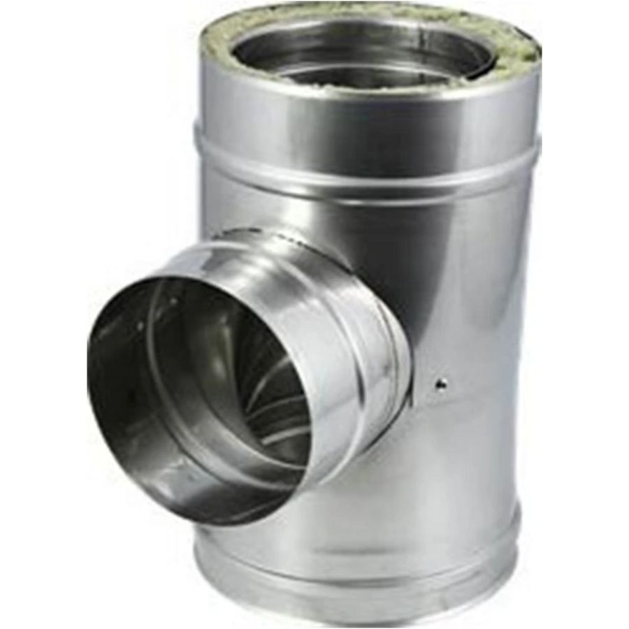 DW Ø100mm (100/150) T-stuk T90 EW I316L/I304 (D0,5/0,6)