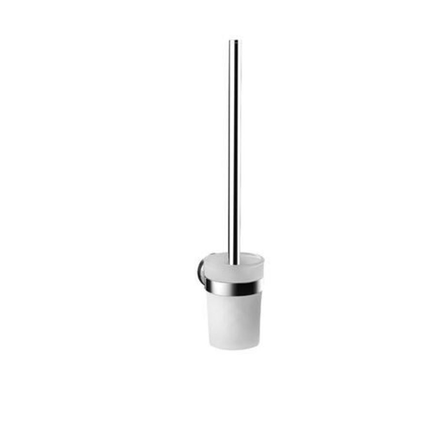 Round toiletborstelgarnituur inzet gesat. kristalgl, chroom