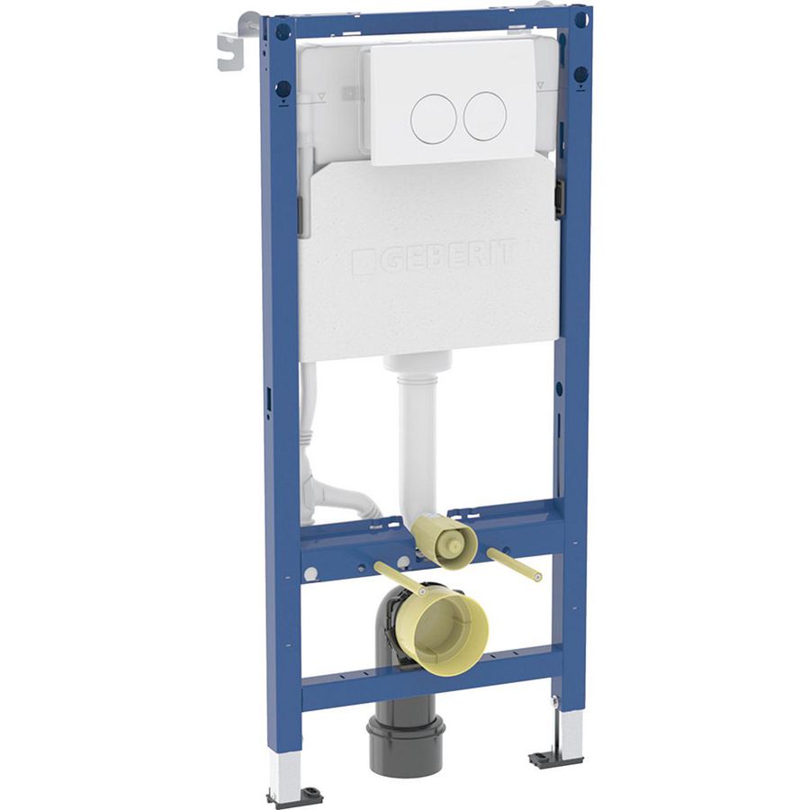 Basic closetelement DELTA UP100 112cm incl. wandankers + bedieningsplaat Delta25 wit  (bouwserie 2025)