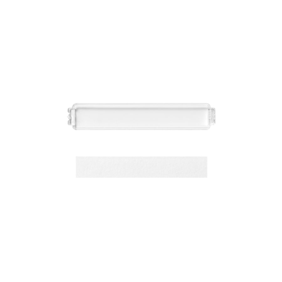 Afdekking plexiglas met tekststrook 6x37mm
