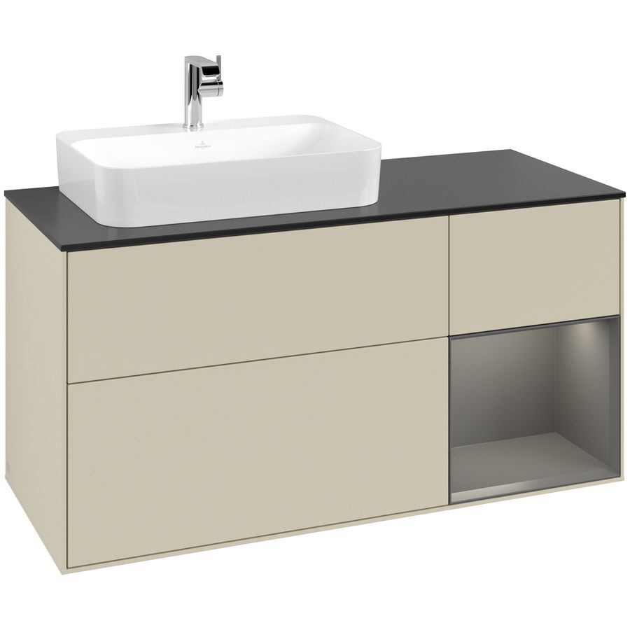 Wastafelonderkast Finion 1200x603x501mm S.Grey Matt Lacquer F402GKHJ
