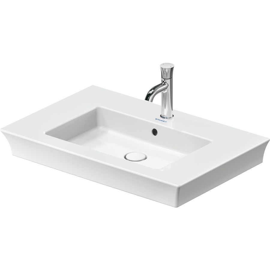 White Tulip #236375 wastafel wit 750mm met kraangat