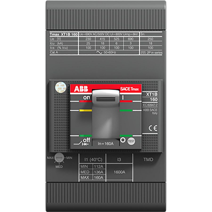 Vermogensschakelaar Tmax XT1H 160/R 20 3P Vaste thermaste m