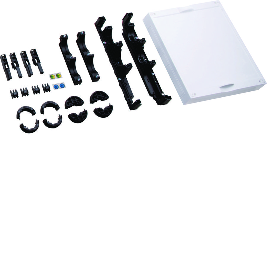 Bouwsteen 300x250 mm met 2-polige raildrager PE/ N draaibaar