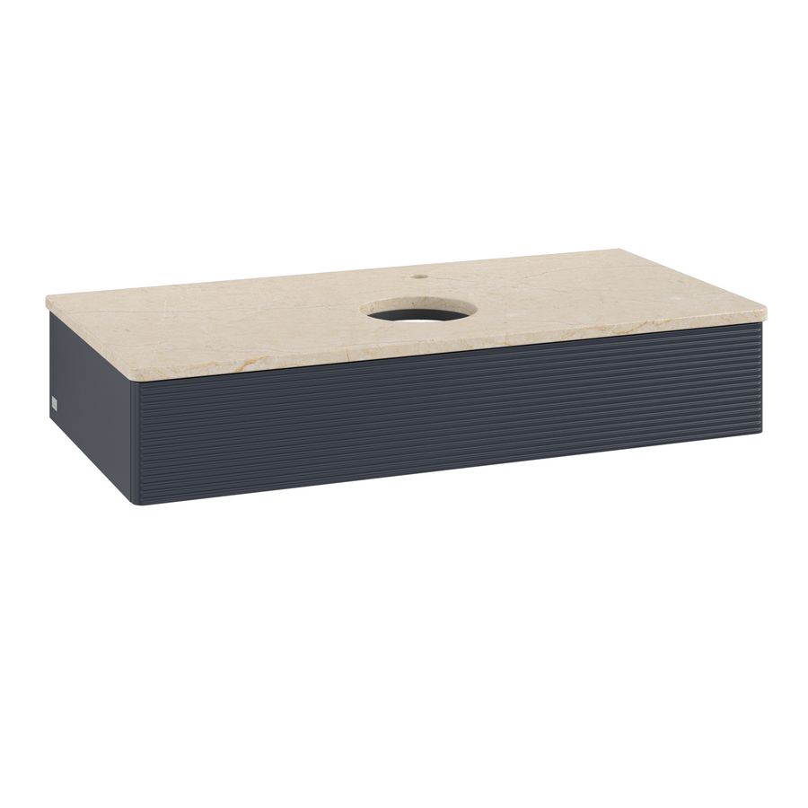 Wastafelonderkast Antao 1000x190x500mm Mid.Blue Matt Lacquer L09153HG