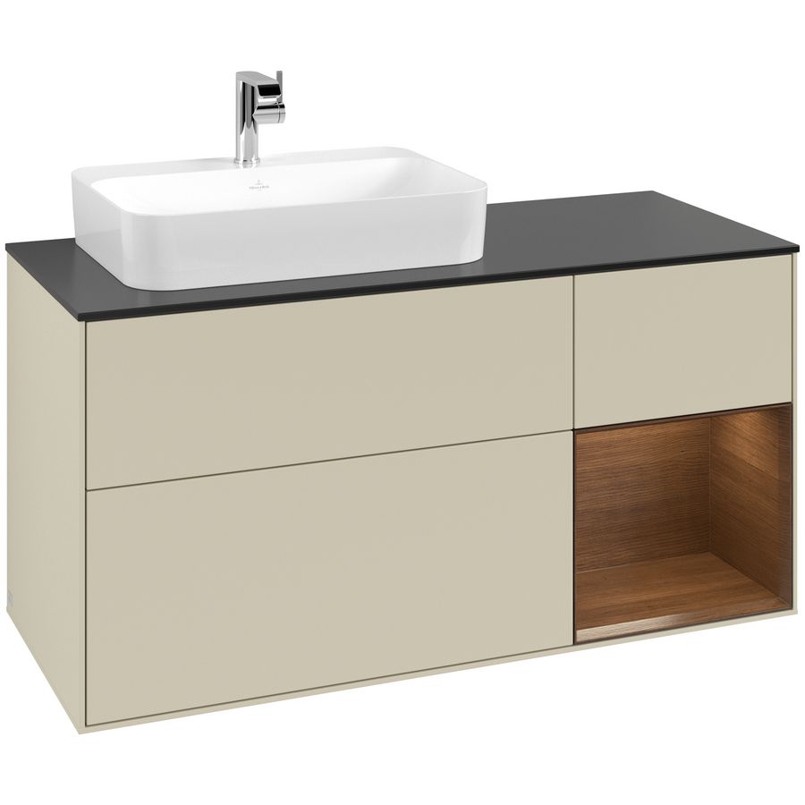Wastafelonderkast Finion 1200x603x501mm S.Grey Matt Lacquer F402GNHJ