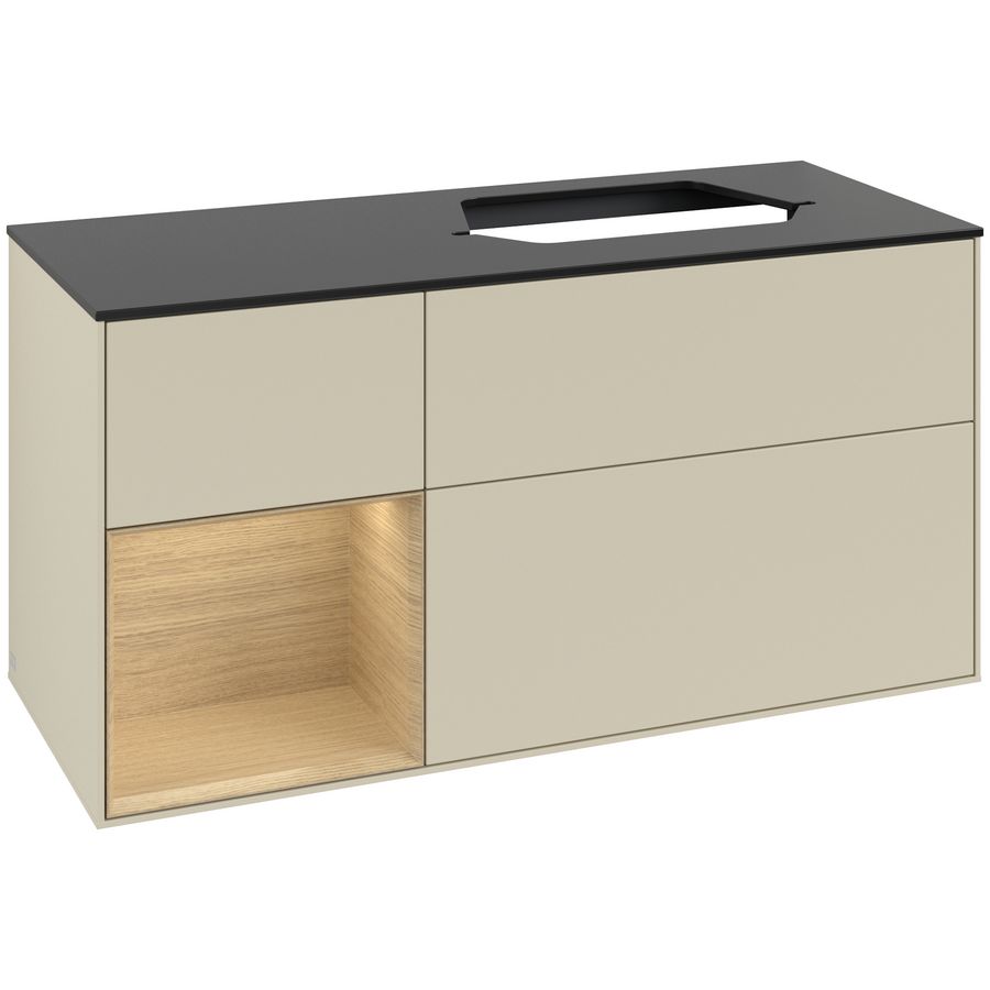 Wastafelonderkast Finion 1200x603x501mm S.Grey Matt Lacquer F392PCHJ