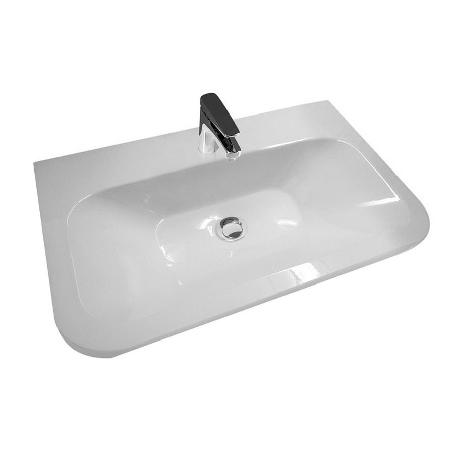 Wastafel RO30 kunstmarmer 90cm 1x kom met kraangat (i.c.m. meubel)