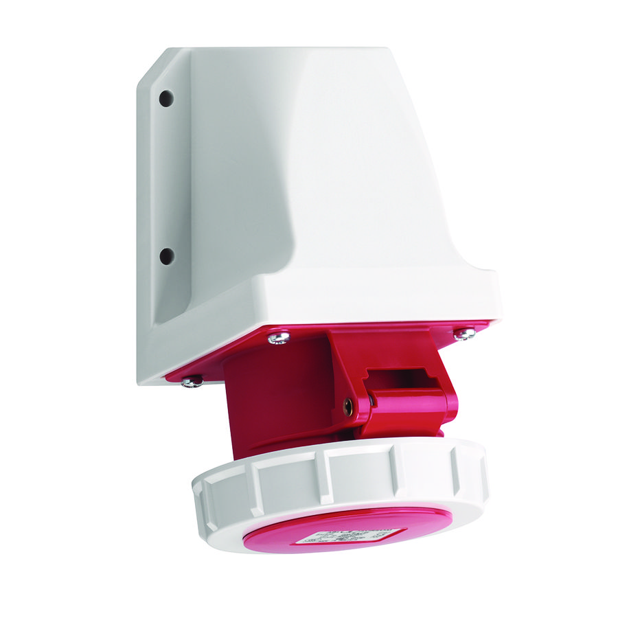 Wandcontactdoos CEE IP67 16A 4P 400V 6h rood VVE=5