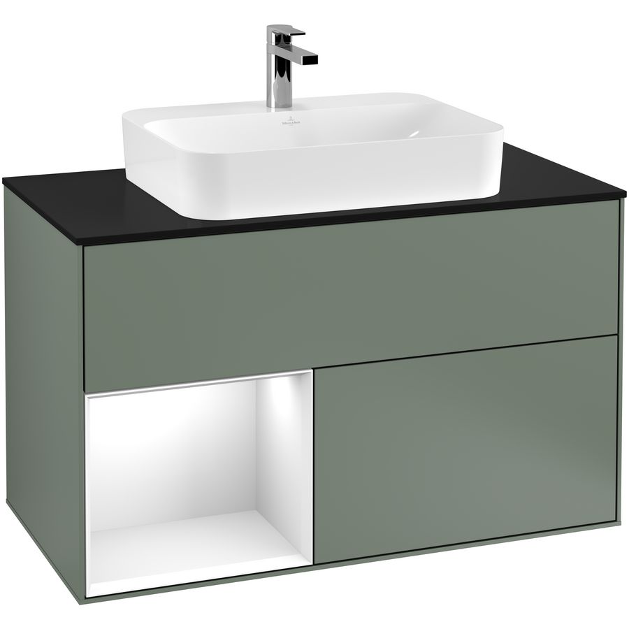 Wastafelonderkast Finion 1000x603x501mm Olive Matt Lacquer F362GFGM