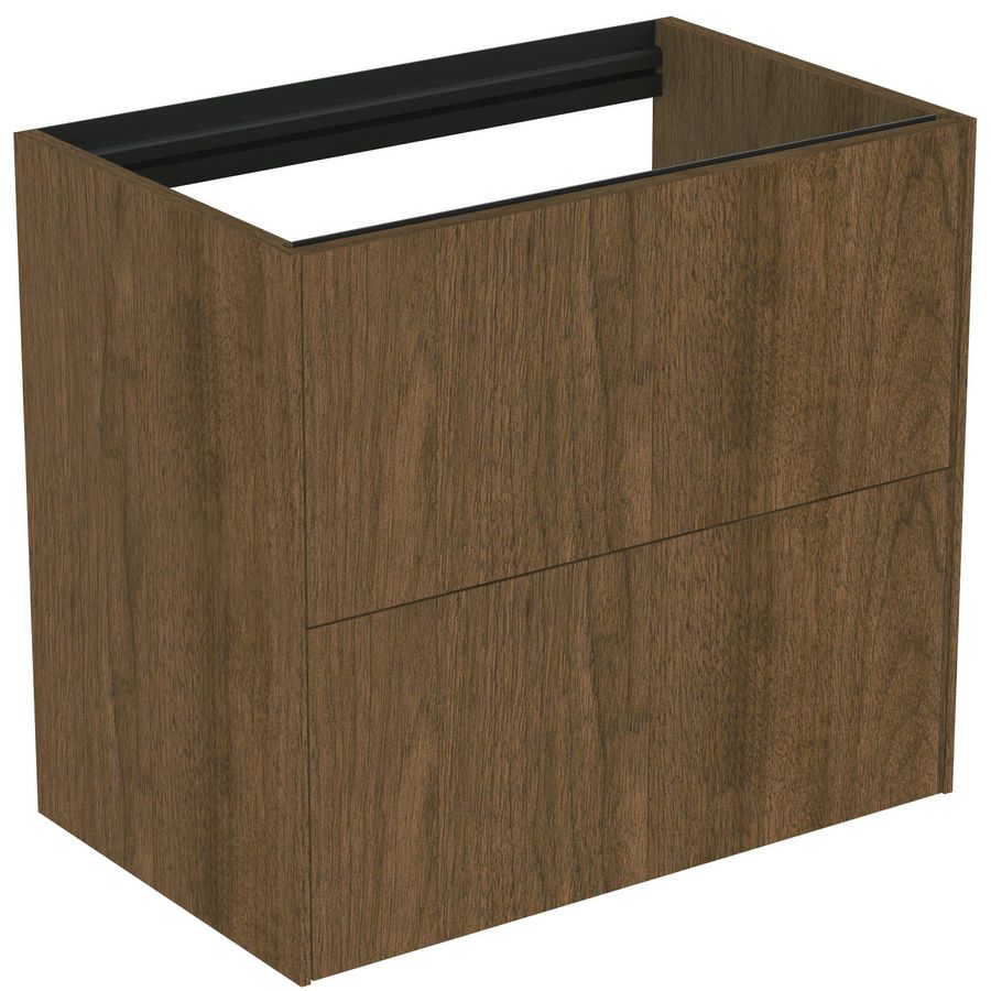 Conca wastafelmeubel 60x37x55cm 2 laden zonder afdekblad dark walnut