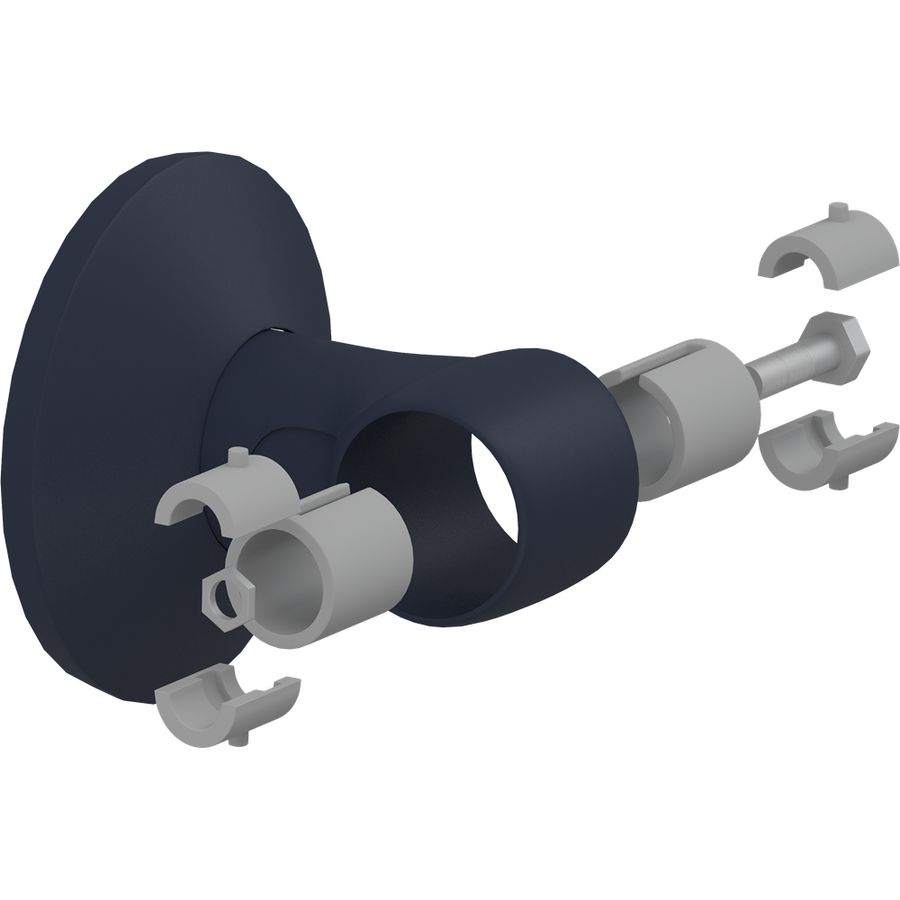 Wandconsole met strop en verbingsd. (man/vrouw) donkerblauw