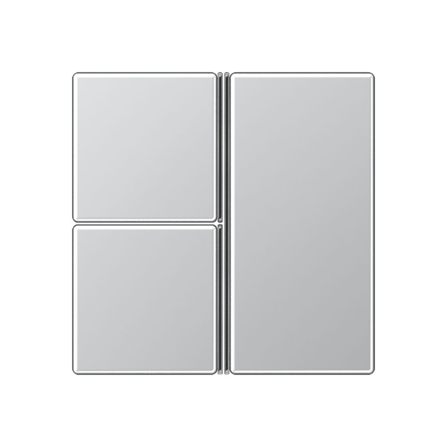 Tastafdekking A/AS 3-voudig compleet alu. KNX