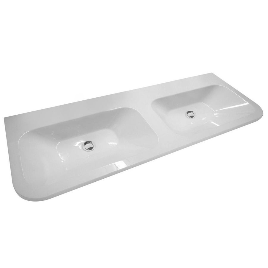 Wastafel RO30 kunstmarmer 130cm 1x kom zonder kraangat (i.c.m. meubel)