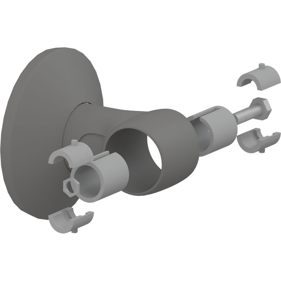 Wandconsole met strop en verbingsd. (man/vrouw) antraciet