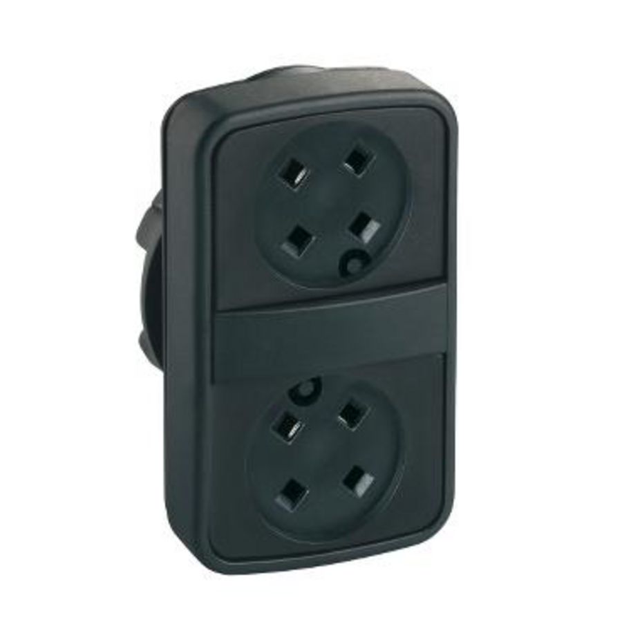 Dubbele kop drukknop Verzonken 22mm z. kapjes Harmony XB5