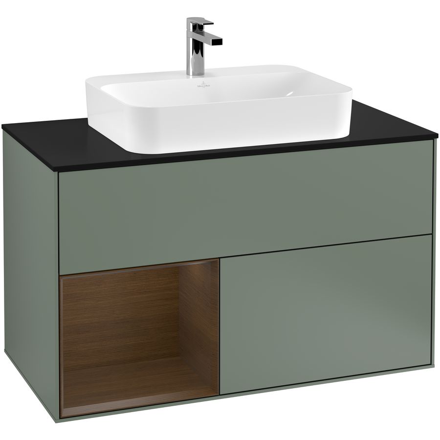 Wastafelonderkast Finion 1000x603x501mm Olive Matt Lacquer F362GNGM