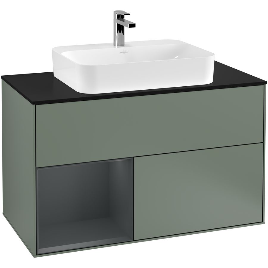 Wastafelonderkast Finion 1000x603x501mm Olive Matt Lacquer F362HGGM