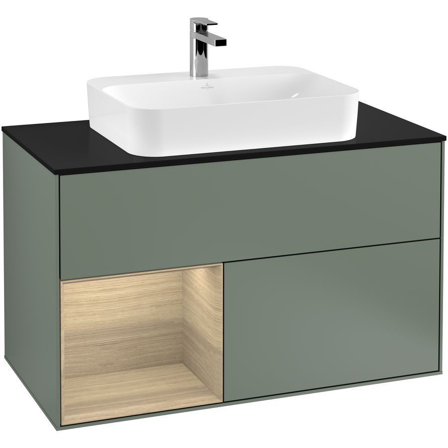 Wastafelonderkast Finion 1000x603x501mm Olive Matt Lacquer F362PCGM