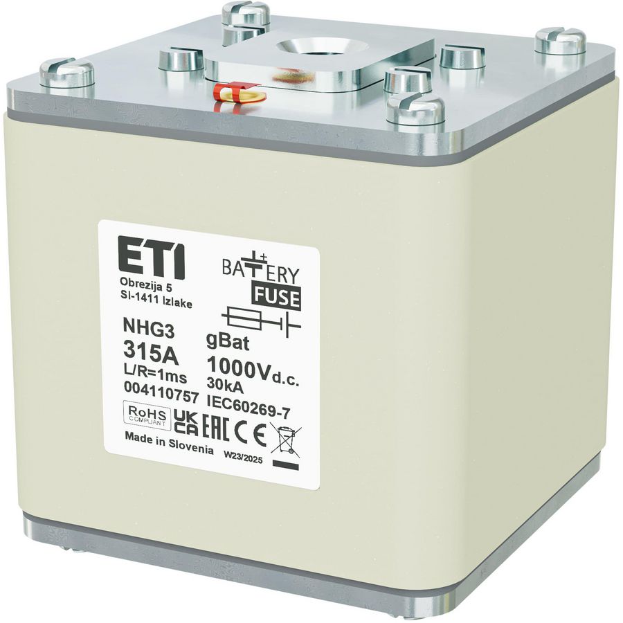 Zekering NHG3 gBat 315A/1000V DC 4110757 VVE=3