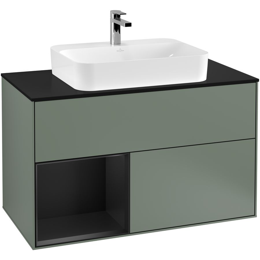 Wastafelonderkast Finion 1000x603x501mm Olive Matt Lacquer F362PDGM