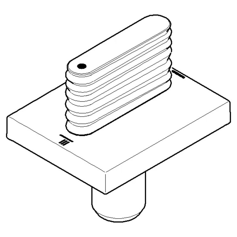 Greep v. 2-weg omst. wastafel ovaal golf 60x47,5x40mm chr