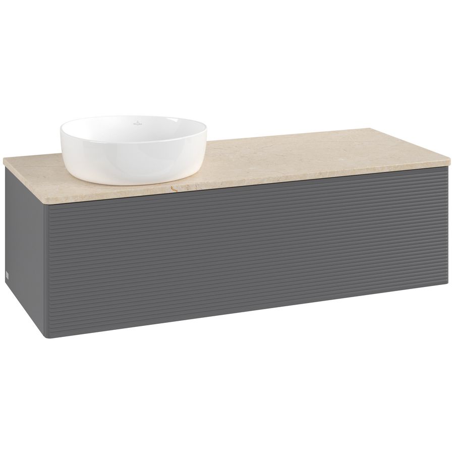 Wastafelonderkast Antao 1200x360x500mm Antr. Matt Lacquer K33113GK