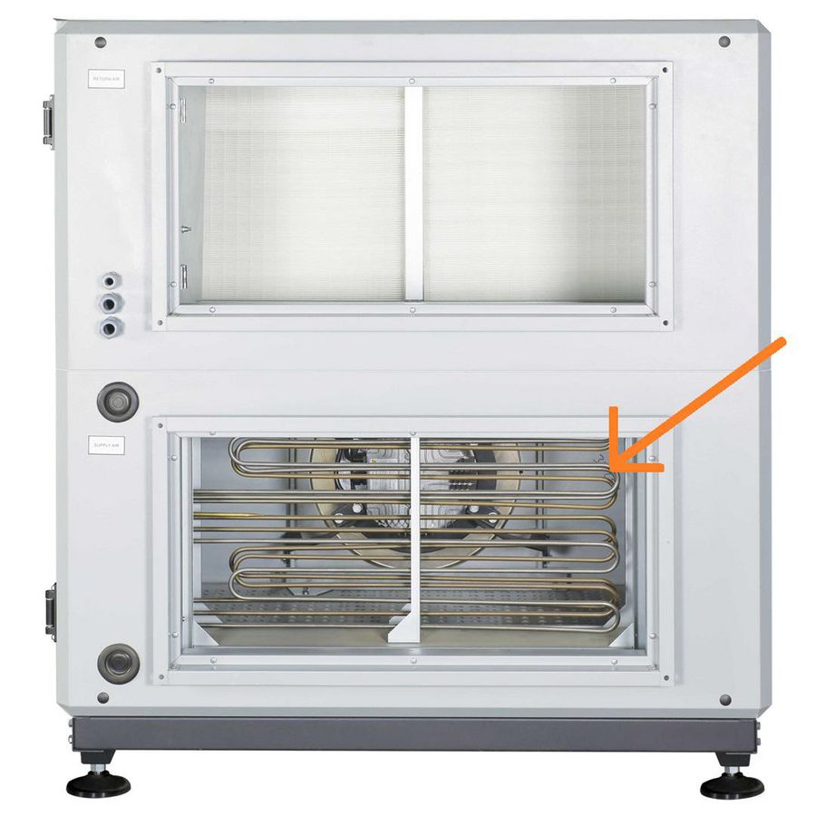 Elektrische naverwarmer EVI-06DA-L 10kW tbv WTU-06-DA-EC