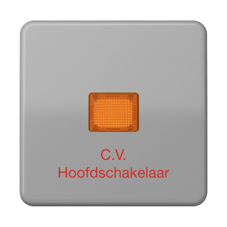 Schakelwip CD500 grijs slagvast met tekst CV