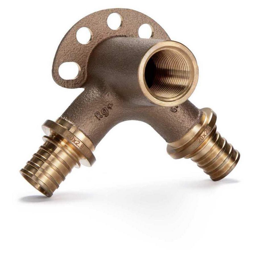 Muurplaat doorstromend 90° hoog RAUTITAN RX+ schuif 20x1/2"bn.dr.