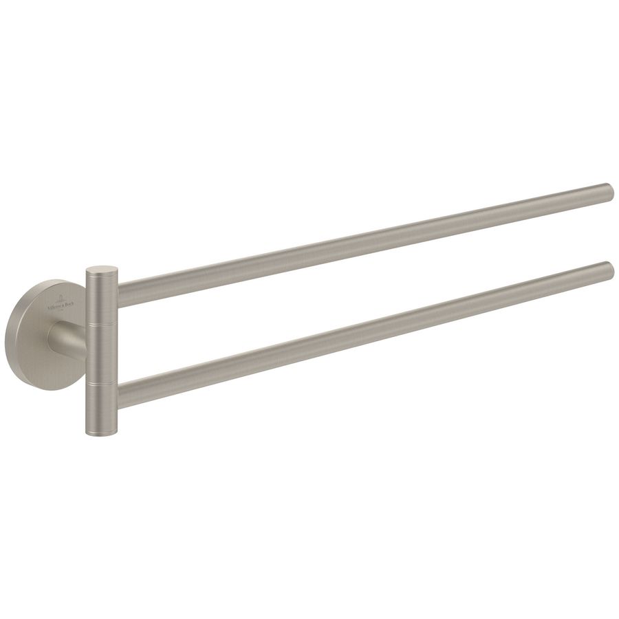 Handdoekhouder twee-armig Elements Tende Brushed Nickel Matt