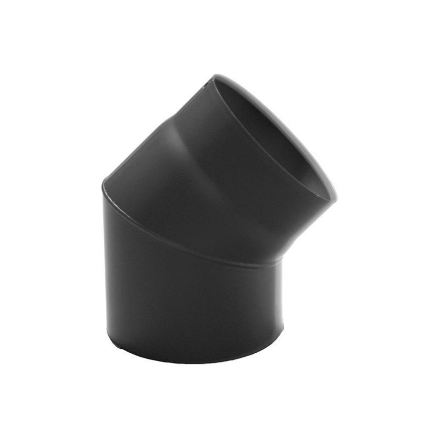 Zwart staal Ø200mm bocht 45°